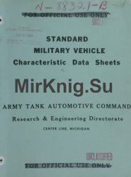 Standard military vehicle characteristic data sheets