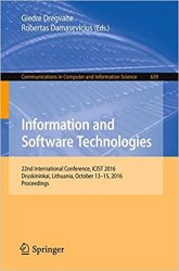 Information and Software Technologies: 22nd International Conference, ICIST 2016