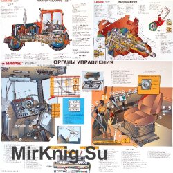Учебные плакаты - устройство трактора Беларус-1221