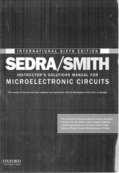 International Solutions Manual for Microelectronic Circuits, 6th Edition