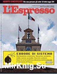 l'Espresso N.19 - 6 Maggio 2018