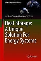 HEAT STORAGE: a unique solution for energy systems