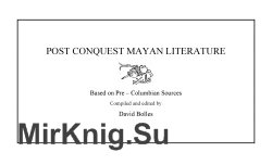 Post Conquest Maya Literature