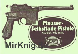 Mauser Selbstlade-Pistole Kaliber 7,63 mm