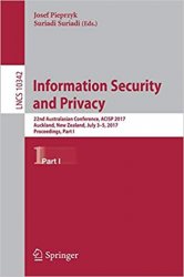 Information Security and Privacy, ACISP 2017, Part 1