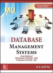 Database Management Systems  MU 2018