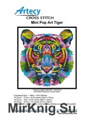 Artecy Cross Stitch - Mini Pop Art Tiger
