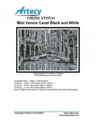 Artecy Cross Stitch - Mini Venice Canal Black and White