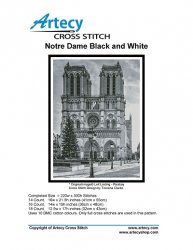 Artecy Cross Stitch - Notre Dame - Black and White
