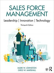 Sales Force Management: Leadership, Innovation, Technology, Thirteenth Edition