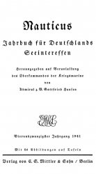 Jahrbuch fuer Deutschlands Seeinteressen  1941