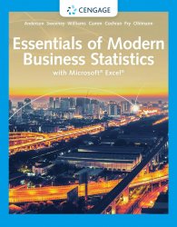 Essentials of Modern Business Statistics with Microsoft Excel (MindTap Course List), 8th Edition