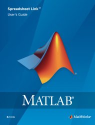 MATLAB Spreadsheet Link Users Guide (R2022b)