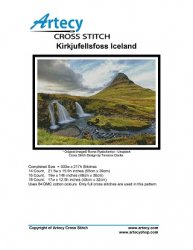 Artecy Cross Stitch - Kirkjufellsfoss Iceland