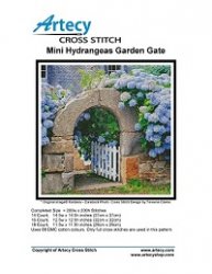 Artecy Cross Stitch - Mini Hydrangeas Garden Gate