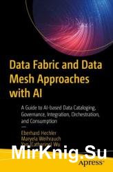 Data Fabric and Data Mesh Approaches with AI