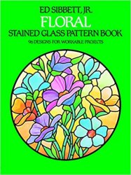 Floral Stained Glass Pattern Book