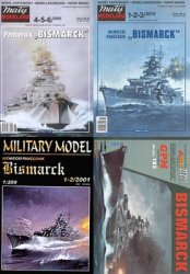    / Bismarck (Maly Modelarz 2016, Maly Modelarz 2005, Halinski MM, GPM 182)