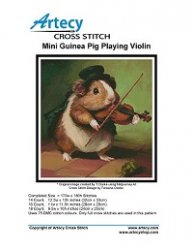 Artecy Cross Stitch - Mini Guinea Pig Playing Violin