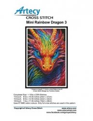 Artecy Cross Stitch - Mini Rainbow Dragon 3