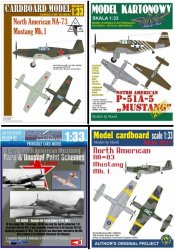  North American P-51A Mustang (Model Cardboard)